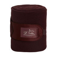 Produktbild von Schockemöhle Sports Fleece Gamaschen für Pferde in Rot und Braun