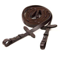 Produktbild von Schockemöhle Sports Gripzügel Anti-Rutsch Gurtzügel für Pferde in Dark Brown mit Silberbeschlag