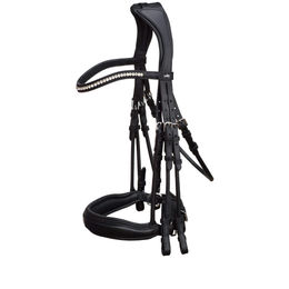 Schockemöhle Sports Kandare Venice Anatomic Line für Warmblut in Schwarz/Silber aus Leder – Bild 1 von 6