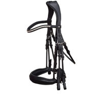 Produktbild von Schockemöhle Sports Kandarenzaum Venice Anatomic Line aus Leder Schwarz Silber für Vollblut
