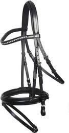 Schockemöhle Sports Kombinierte Trense für Vollblut in Schwarz/Silber – Bild 1 von 4