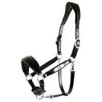 Produktbild von Schockemöhle Sports Lederhalfter SP Fremont Pro für Warmblut in Schwarz mit Silber
