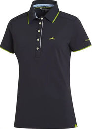 Produktbild von Schockemöhle Sports Mirabella Reitpoloshirt für Damen Sommer Blau Schwarz Größe M