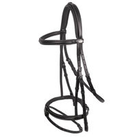 Produktbild von Schockemöhle Sports Neo Trensenzaum Mannheim für Warmblut in Schwarz/Silber aus Leder