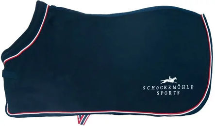 Schockemöhle Sports Premium Abschwitzdecke für Pferde aus Fleece in Blau – Bild 1 von 2
