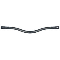 Produktbild von Schockemöhle Sports Stirnband SP Crystal Select aus Leder in Schwarz und Silber XL