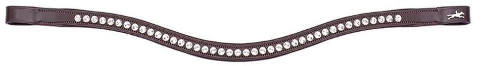Schockemöhle Sports Stirnband SP Crystal Select für Vollblut in Braun mit Silber – Bild 1 von 2
