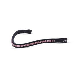 Produktbild von Schockemöhle Sports Stirnband SP Diamond Select geschwungen mit großen Steinen in Rosa