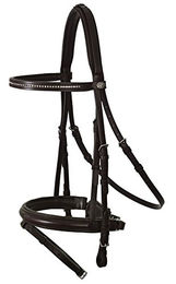 Produktbild von Schockemöhle Sports Stockholm Trensenzaum aus Leder in Schwarz/Silber für Vollblut