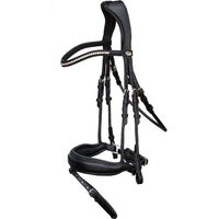 Produktbild von Schockemöhle Sports Trense Anatomic Line Malibu aus Leder für Warmblut in Schwarz/Silber