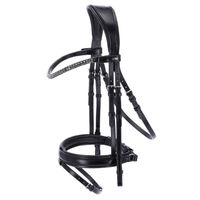 Produktbild von Schockemöhle Sports Trense SP Malaga Classic Line aus Leder mit breitem Nasenband für Warmblut in Schwarz