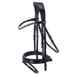 Schockemöhle Sports Trense SP Malaga Classic Line aus Leder mit breitem Nasenband in Schwarz – Bild 1 von 3