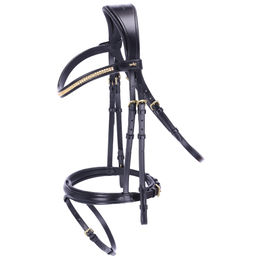 Schockemöhle Sports Trense SP Monza C aus Leder in Schwarz mit Gold – Bild 1 von 2