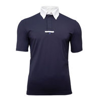 Produktbild von Schockemöhle Sports Turniershirt Mischa Kurzarm Reitshirt Herren Blau Nylon XXL