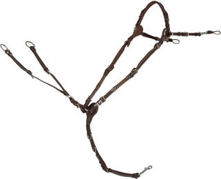 Schockemöhle Sports Vorderzeug SP Sevilla Select aus Leder mit austauschbaren Elementen für Warmblut in Braun und Silber – Bild 1 von 2
