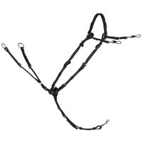 Produktbild von Schockemöhle Sports Vorderzeug SP Sevilla Select aus Leder mit austauschbaren Elementen in Schwarz und Silber für Vollblut Pferde