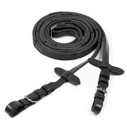 Produktbild von Schockemöhle Sports Zügel aus Leder mit gummiertem SP und Schnalle in Schwarz