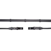 Produktbild von Schockemöhle Sports Zügel aus Leder schwarz rundgenäht mit Stegen