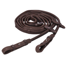 Produktbild von Schockemöhle Sports Zügel SP Durasoft Rolled Zaumhaken aus Leder in Braun