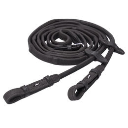 Produktbild von Schockemöhle Sports Zügel SP Durasoft Rolled Zaumhaken aus Leder in Schwarz