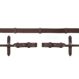 Produktbild von Schockemöhle Sports Zügel SP Gurt rundgenäht mit Zaumhaken aus Leder in Braun
