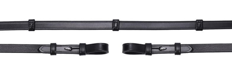 Produktbild von Schockemöhle Sports Zügel SP Kandare mit Stegen aus Leder in Schwarz