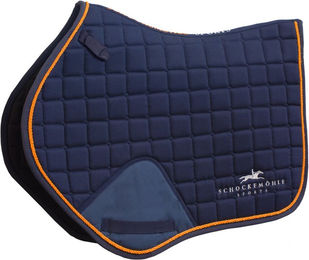 Schockemöhle Springschabracke SP Power Pad SL Blau aus Baumwolle für Warmblut – Bild 1 von 3