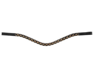 Produktbild von Schockemöhle Stirnband RS Ring Leder geschwungen Schwarz