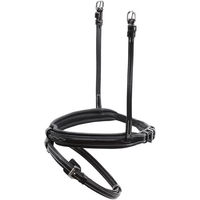 Produktbild von Schockemöhle Tokyo F Select Kombinations-Trense für Pferde aus Leder in Schwarz mit abnehmbarem Sperrriemen und Fancy Stitching