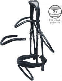 Schockemöhle Trense Premium Sports Stanford Anatomic Line aus Leder in Schwarz – Bild 1 von 2
