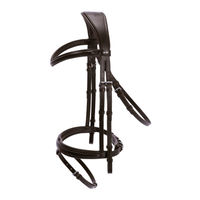 Produktbild von Schockemöhle Trense SP Monza Classic Line aus Leder für Warmblut in Braun mit Silber