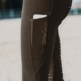 Schockemöhle Victory Fullgrip Reithose Damen aus Nylon in Grau und Braun – Bild 1 von 5