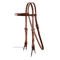Produktbild von Schutz Brothers Cowboy Trense aus Leder mit vernickelten Schnallen in Braun und Silber