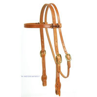 Produktbild von Schutz Brothers Quick Change Leder Trensen Kopfstück mit Stirnband Braun 5/8