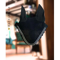 Produktbild von Schwarze Equestrian Fliegenhaube für Pferde in Schwarz