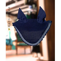 Produktbild von Schwarze Equestrian Fliegenhaube Navy Blau für Pferde