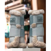 Produktbild von Schwarze Equestrian Gamaschen 2er Set Grau aus Kunstleder