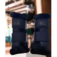 Produktbild von Schwarze Equestrian Gamaschen 2er Set Navy aus Kunstleder