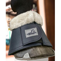 Produktbild von Schwarze Equestrian Hufglocken 2er Set Navy aus Kunstleder