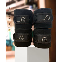 Produktbild von Schwarze Equestrian Wickelbandagen Gamaschen 4er Set Schwarz aus Fleece