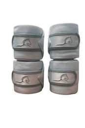 Schwarze Equestrian Wickelbandagen Gamaschen aus Fleece 4er Set Grau – Bild 1 von 1