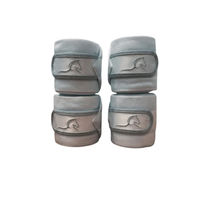 Produktbild von Schwarze Equestrian Wickelbandagen Gamaschen aus Fleece 4er Set Grau