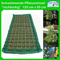 Produktbild von Schwimmende Pflanzeninsel für die Teichrandbepflanzung 125 x 55 cm für Koi und Teichpflanzen
