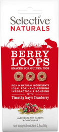 Produktbild von Science Selective Naturals Berry Loops Kräcker Snack für Meerschweinchen Kaninchen und Chinchilla ohne Zucker und tierisches Protein 2 x 80 g