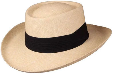 Scipis Panama Hut Gorro aus Naturmaterial in Schwarz oder Beige Größe S – Bild 1 von 1