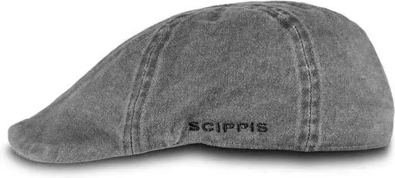 Scippis Beret Gorra Chilla Barette aus Baumwolle Schwarz Grau S/M – Bild 1 von 1