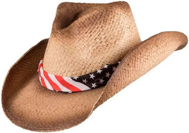 Scippis Unisex Strohhut Western-Stil in Braun oder Beige Größe L/XL – Bild 1 von 1