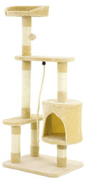 Scratch & Newton CA&T Ultimate Scratch and Lounge Kratzbaum für Katzen aus Plüsch und Sisal in Beige – Bild 1 von 1
