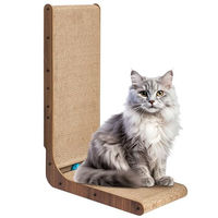 Produktbild von ScratchMe Katzenkratzer mit integrierter Kugelbahn und Karton-Lounge-Bett für Katzen