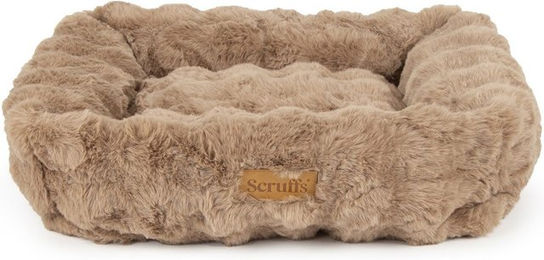Scruffs Alpine Hundebett aus Plüsch in Taupe 110x75 cm – Bild 1 von 2